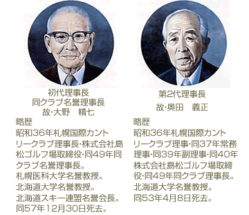 初代理事長同クラブ名誉理事長　故大野精七氏・第2代理事長故億田義正氏